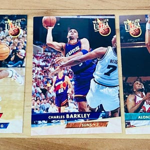 Charles Barkley Zoe & Isiah Thomas NBA 1993 Fleer Ultra Basketball Cards Mint