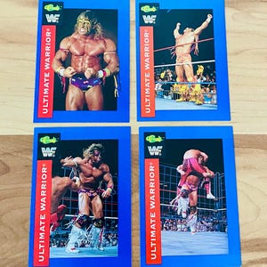 Rare Ultimate Warrior 1991 WWF Classic card lot vintage