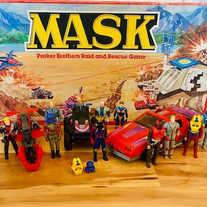 M.A.S.K. Kenner Action Figure, Vehicles Thunderhawk w/  Masks Lot 80’s Rare