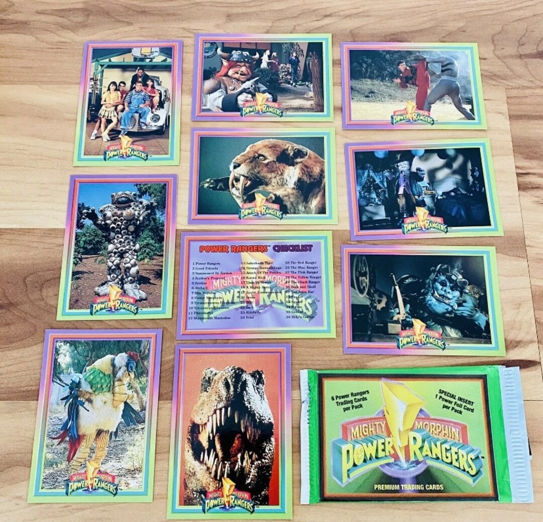 1994 Saban Mighty Morphin Power Rangers Card Lot Series 1 *mint - Etsy
