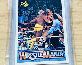 1990 WWF Classic Wrestlemaina Card #39 Hulk Hogan & Andre the Giant Mint