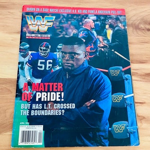 WWF Magazine April 1995 LAWRENCE TAYLOR Has Poster Shawn Michaels Baywatch