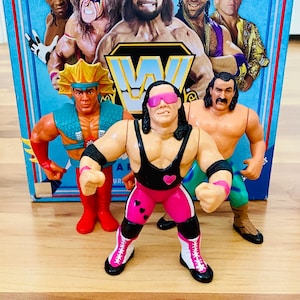 WWF Hasbro Lot Bret Hart Jake The Snake Ricky Steamboat Figures WWE Rare NM
