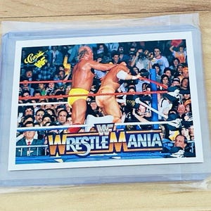 1990 Classic WWF Wrestlemania V Card #94 Hulk Hogan Macho Man WWE NEW Mint