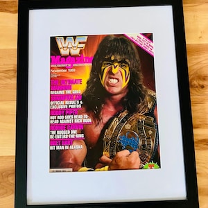 WWF Magazine November 1989 THE Ultimate Warrior WWE Wrestling 89 Framed
