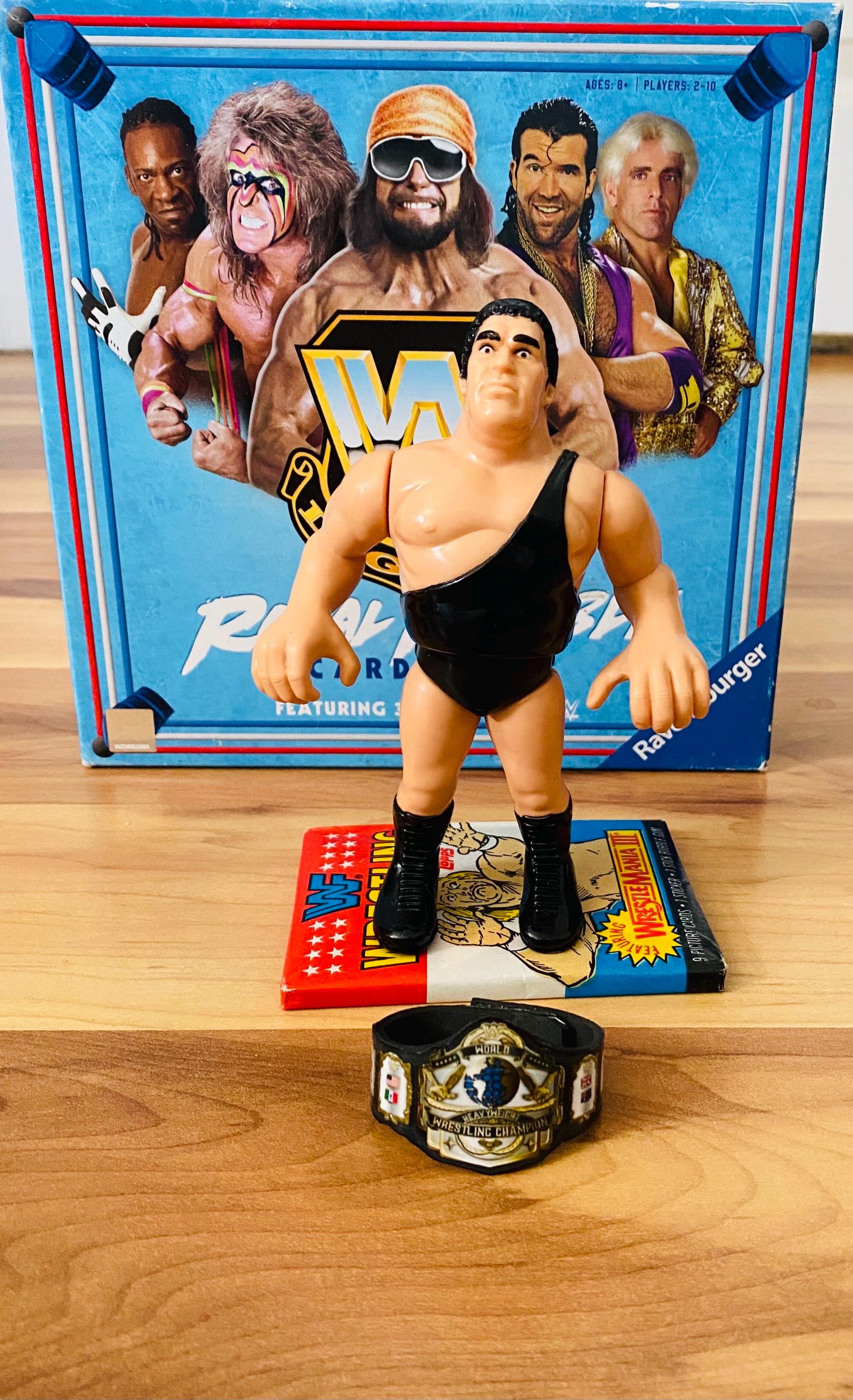 Andre the Giant WWF Hasbro Vintage W/ 1987 Wrestlemain 3