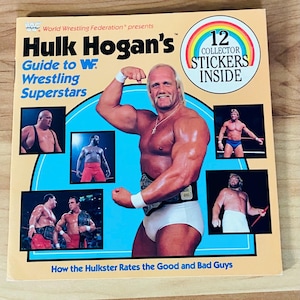 Hulk Hogan&#39;s Guide to WWF Wrestling Superstars Book With All Stickers 1986 Vintage Rare
