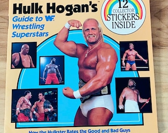 Hulk Hogan's Guide to WWF Wrestling Superstars Book With All Stickers 1986 Vintage Rare