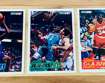 1993 Fleer NBA Cards MINT | Hakeem Olajuwon Dennis Rodman Larry Johnson Mint