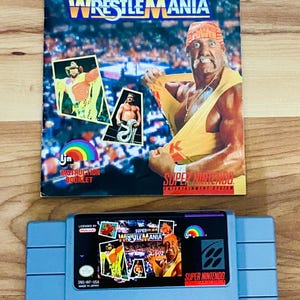 Hulk Hogan WWF Super WrestleMania Super Nintendo SNES 1992 Complete w/ Manual - Rare! NM Condition