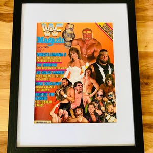 Hulk Hogan Framed WWF Magazine June 1989 Rare Cover Vintage WWE Wrestlemaina