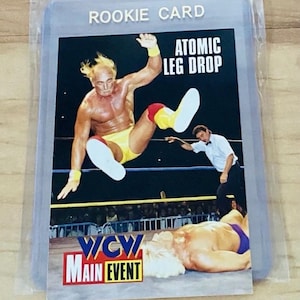 Hulk Hogan 1995 WCW Main Event Cardz Atomic Leg Drop Finisher #84 Vintage Mint