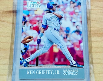 Ken Griffey Jr 91’ Fleer Ultra Baseball Card #336 Near Mint