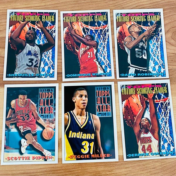 1993 Topps Basketball Lot Future Scoring Leaders & Topps All-Star Shaq Pippen