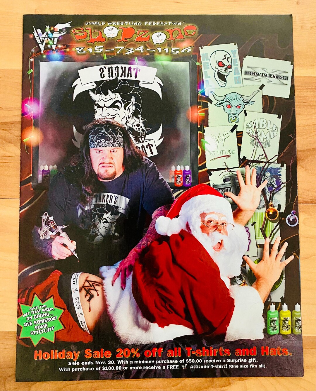 【豪華2枚セット】90s WWF ザロック Tシャツ＆2022年 WWEプロレス Vintage 1998 WWF Shop Zone Catalog - Stone Cold Steve Austin WWE