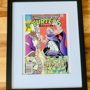 Teenage Mutant Ninja Turtles Adventures #4 Archie Comics 1989 Framed Vintage TMNT Rare Splinter Shredder Cover