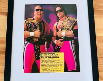 Bret Hart Vintage Hart Foundation WWF 1990 Original WWE Picture