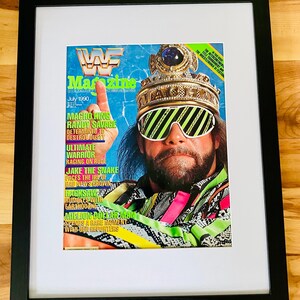 WWF Magazine July 1990 Macho Man Randy Savage Cover Rare Macho King WWE Framed