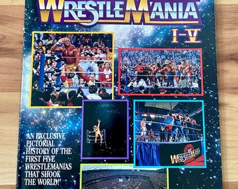 Hulk Hogan 1990 WWF The History of Wrestlemaina I-V Magazine Macho Man Warrior vintage Rare