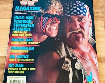 WWF Wrestling Magazine September 1991 Hulk Hogan Ultimate Warrior Vintage WWE Magazine Rare Collectible Complete Issue