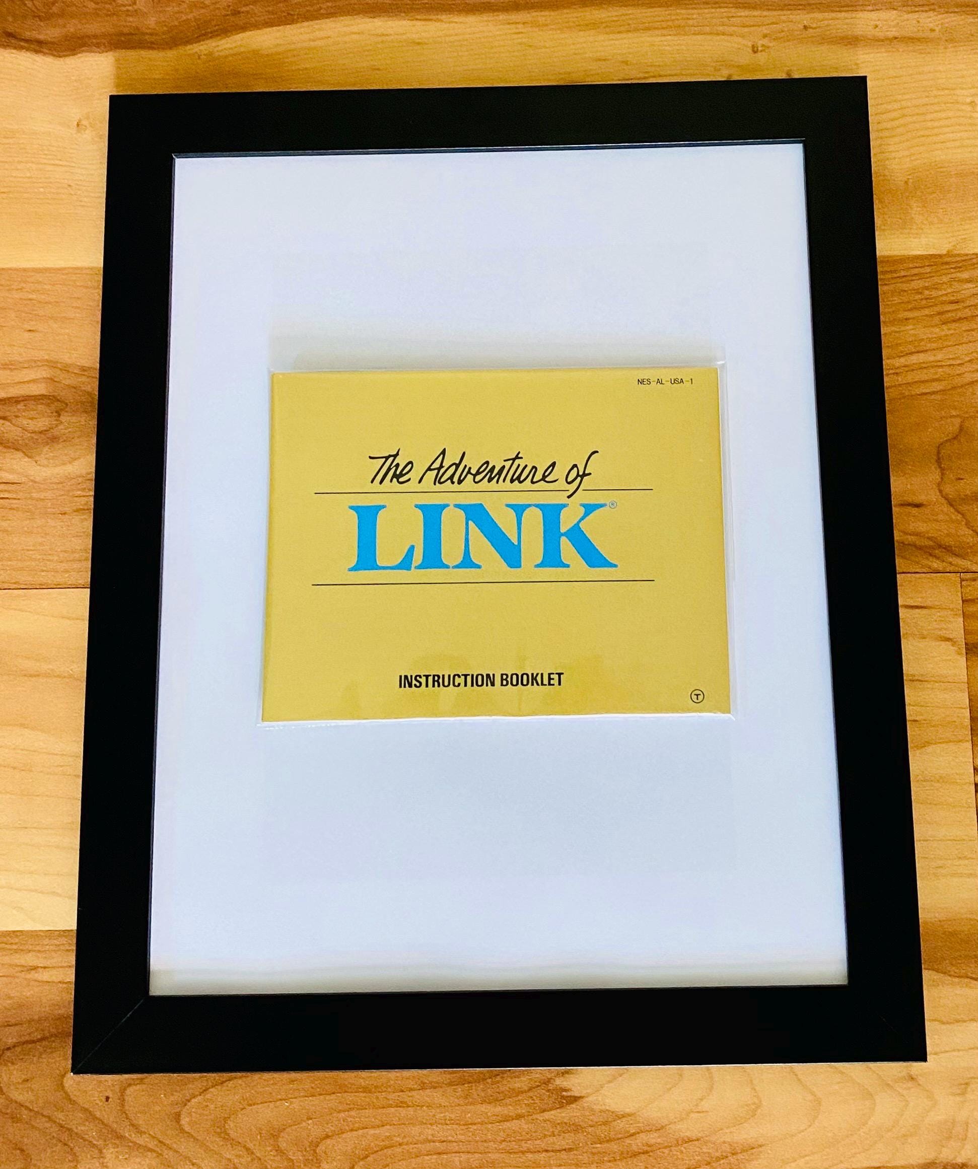 Legend of Zelda 2 the Adventure of Link Nintendo NES Manual Framed