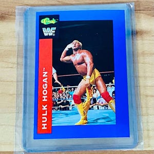 Hulk Hogan 1991 WWF Classic Wrestling Card #140 WWE Vintage Rare Mint