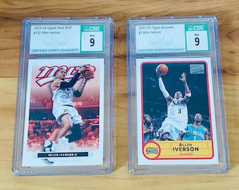 Graded Allen Iverson Card - Etsy Graded Allen Iverson Card - Etsy