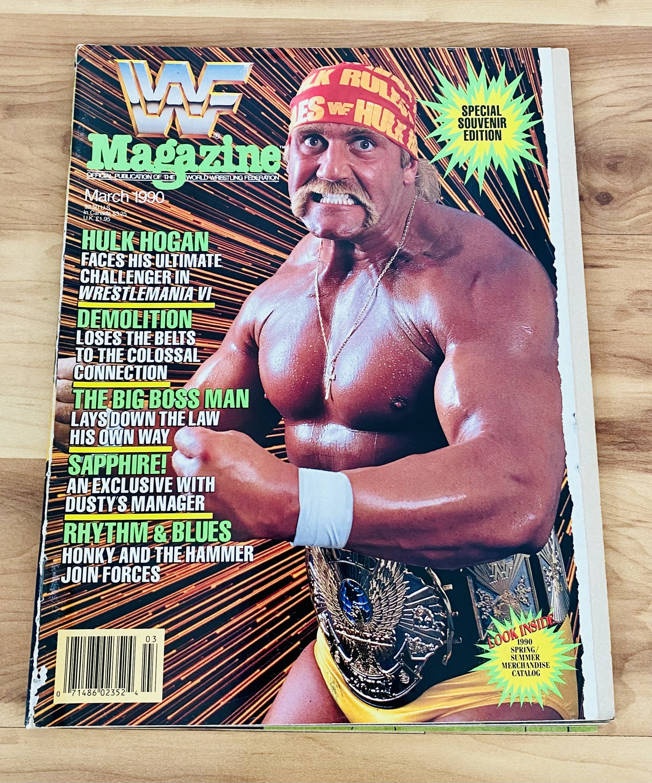 WWF Magazine March 1990 Special Souvenir Edition Hulk Hogan With 
