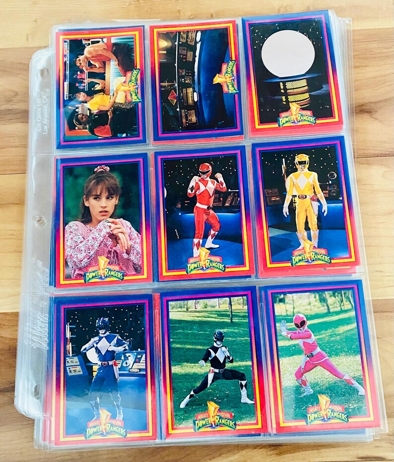 1994 Power Rangers Series 1 Complete Set W/ Rare Green Ranger Rookie ...