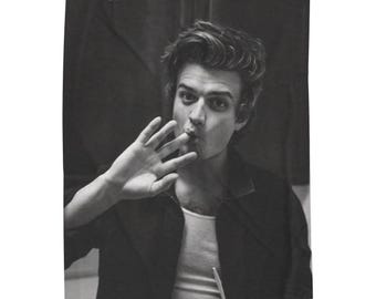 Manta de felpa de terciopelo: manta acogedora para fanáticos de Joe Keery, manta suave, colcha de vellón cálida, colcha cómoda, edredón cómodo