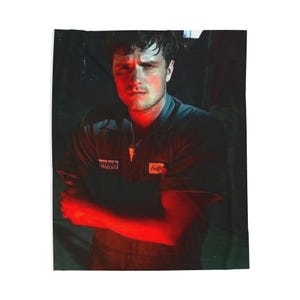 Velveteen Plush Blanket - Josh Hutcherson Red Light Pose Fleece Throw, Cozy TV Movie Night Home Decor Bedding, Soft Warm Bedroom Couch Cover