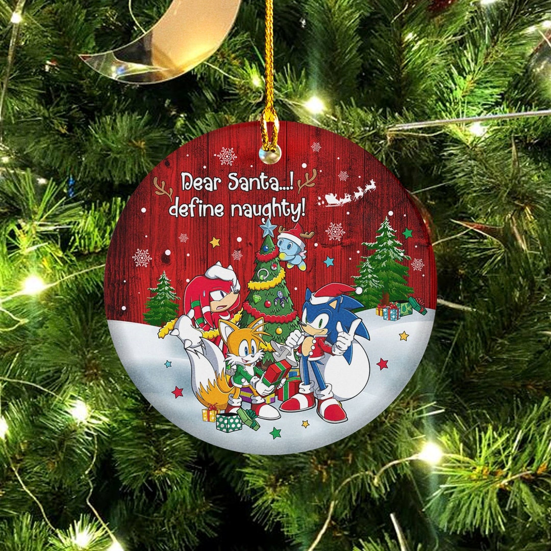Sonic Christmas Ornament Sonic Xmas Ornament Sonic Christmas Etsy