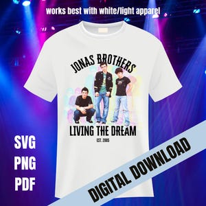 Printable Jonas Brothers Living the Dream 2005 Art Work Digital Download
