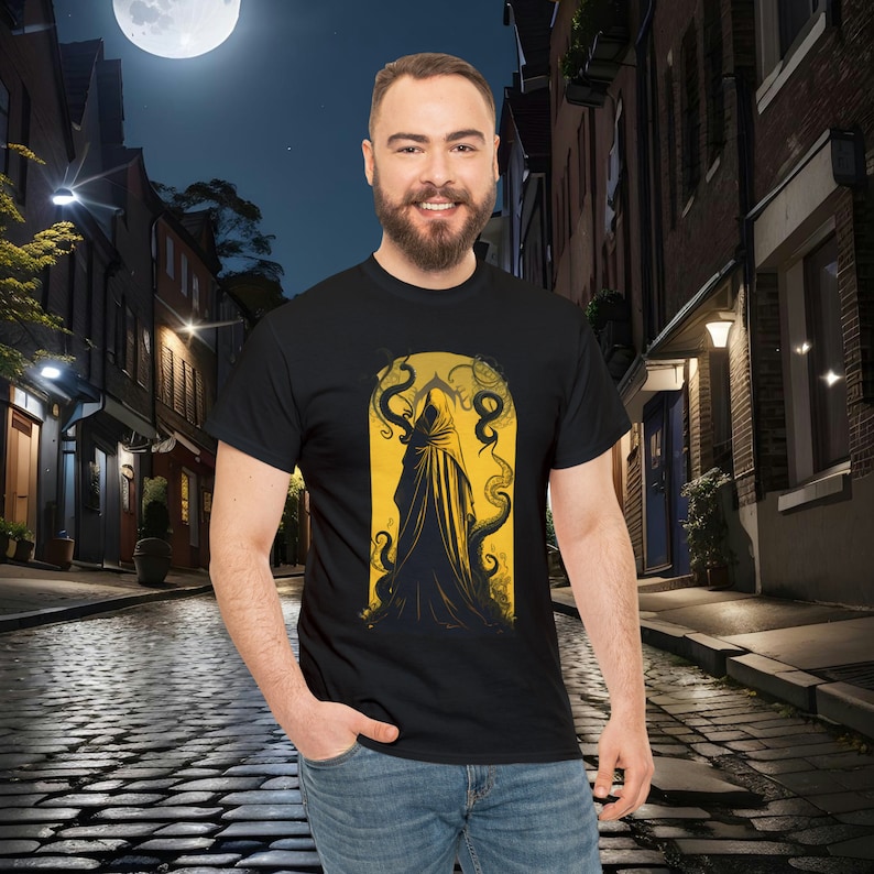 T-shirt Lovecraft Cthulhu Halloween - Citrouille Tentaculaire Effrayante, Coupe Classique Unisexe