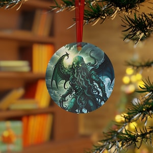 HP Lovecraft Cthulhu Decoration, Mythos Christmas Ornament, Cthulhu Mythos Decoration, Gift for fans of Lovecraft and Weird Tales Present