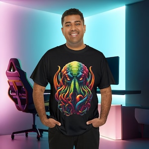 HP Lovecraft Cthulhu Mythos T-Shirt, Cthulhu T Shirt, Call of Cthulhu Tee Shirt, Weird Tales Shirt, Christmas Gift Ideas for boys and girls