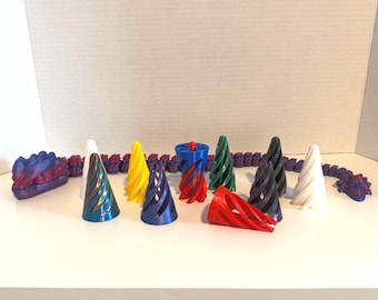 3D-geprint fidget-spiraalspeeltje: aanpasbare bureaustress
