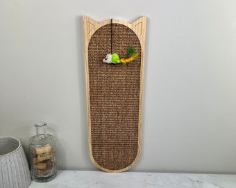 Griffoir mural pour chat, griffoir interactif pour chat, cadeau pour amoureux des chats, jouet interactif élégant pour chat, griffoir en bois pour chat