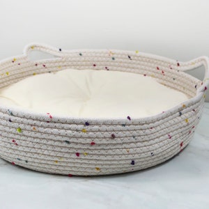 Lit confortable pour chien, meubles confortables pour chat, cadeau pour amoureux des chats, jouets élégants en paille pour chat, lit de luxe pour chien pour chat, panier confortable pour animal de compagnie
