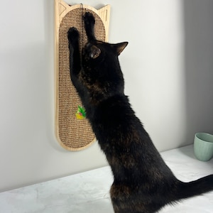 Wall Mounted Cat Scratching Post, Interactive Cat Scratcher, Gift For Cat Lover, Stylish Interactive Cat Toy Cat Scatcher Wooden Cat Toy