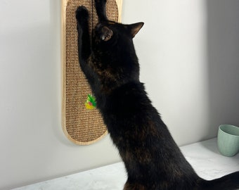 Wall Mounted Cat Scratching Post, Interactive Cat Scratcher, Gift For Cat Lover, Stylish Interactive Cat Toy Cat Scatcher Wooden Cat Toy