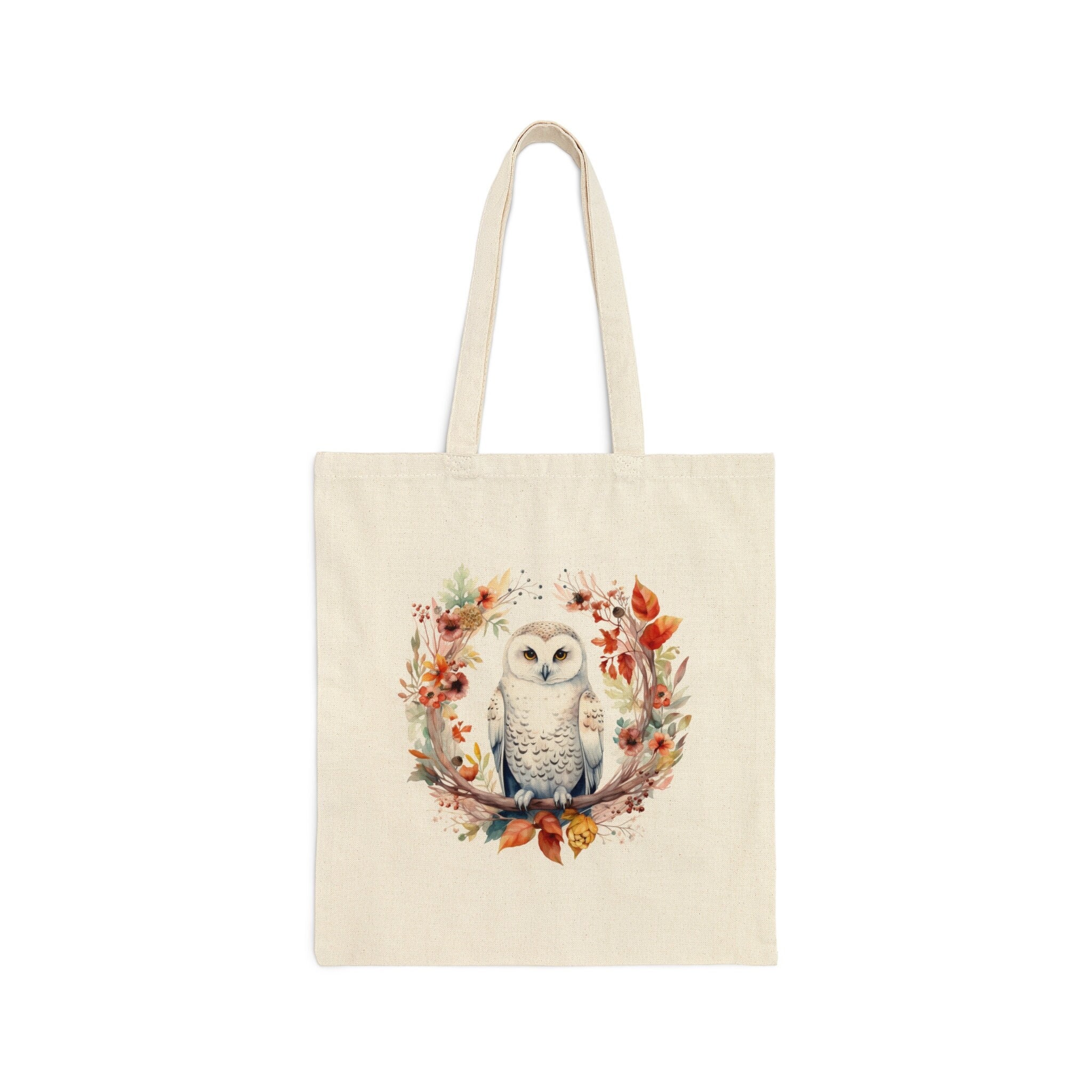 Owl Gifts Tote Bag Snowy Owl Tote Bag Snow Gift Owl Reusable Bag Fall Decor Bird Lover Gift For Her 