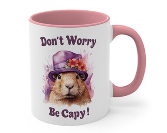 Capybara Mug Capybara Gift For Her Cute Capybara Coffee Mug Unique Capybara Watercolor Decor Fun Capybara Gift 11oz Ceramic Mug Mug Capybara