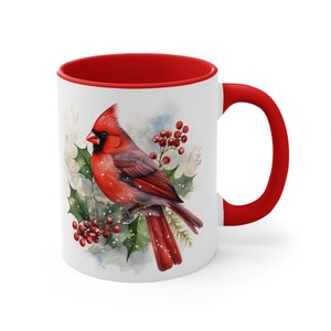 Cardinal Gifts Red Cardinal Mug Winter Ceramic Mug Cardinal Lover Gift Mug Bird Lover Red Cardinal Gifts Mug Christmas Gift For Her Cardinal