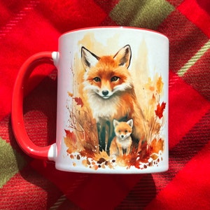 fox mug fox gift red fox coffee mug gift for her nature lover gift fox 11oz mug red fox mug