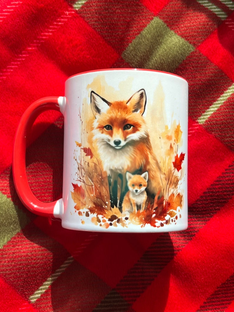 fox mug fox gift red fox coffee mug gift for her nature lover gift fox 11oz mug red fox mug