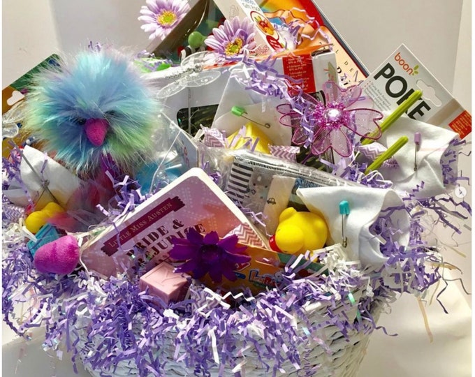 Featured listing image: Custom Gift Basket-Baby Shower Gift-Thank You Gift Basket- Retirement Gift-Retirement Basket-Just Because-Custom Care Package-Cute Cheer. Up