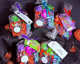 Nut-Free Halloween Goody Bags, Pre-Filled Halloween Treat Bags, Kids Party Favors, Trick or Treat Gifts