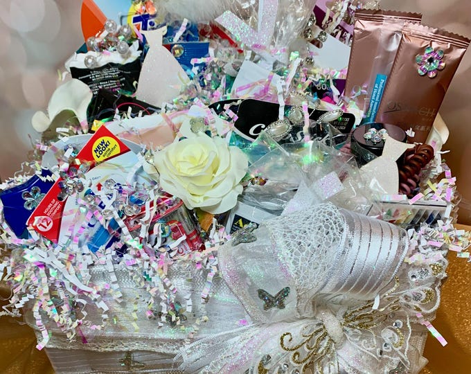 Featured listing image: Wedding Day Emergency Kit Basket – Customizable Event Amenities