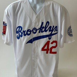 1955 Dodgers Jackie Robinson #42 Mitchell Ness Cooperstown Collection Sz 56  Tags
